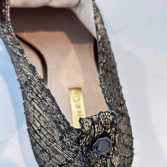 Louise et Cie Lo-Fenn Block Heel Leather Derby Lace Up Size 11 Metalic - Picture 7 of 11